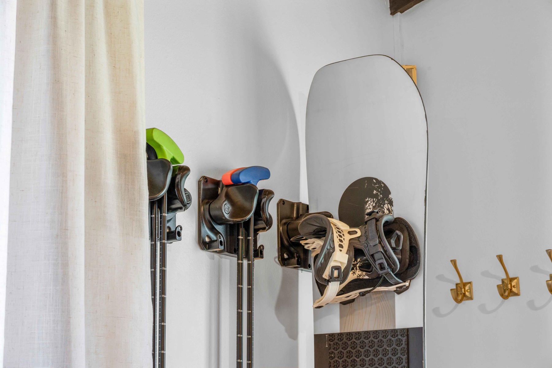 Dedicated ski and snowboard storage